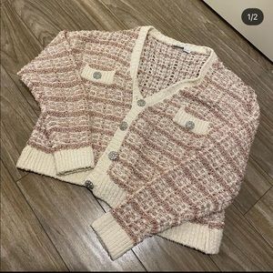 Zara tweed jacket cardigan